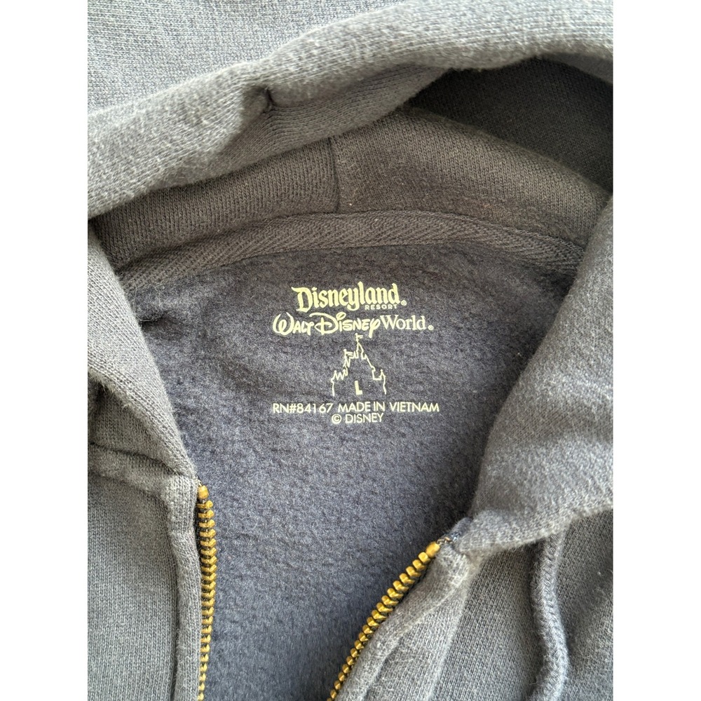 Disneyland Walt Disney World Size Large Grumpy Dwarf Zip Up Hoodie Mens - Picture 5 of 8